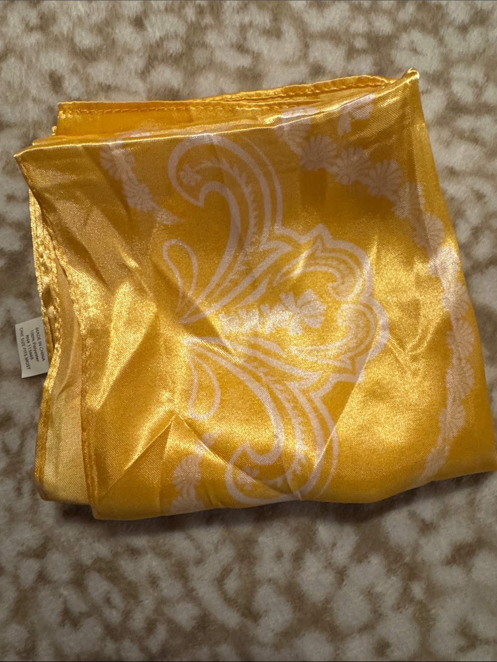 NEW Pack of Six Satin Floral Scarves - Orange, Teal, Rose, Peach, Blue, Yellow - Picture 7 of 8